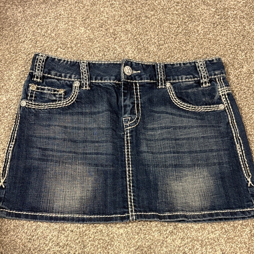 Rock and Roll Denim Mini Skirt